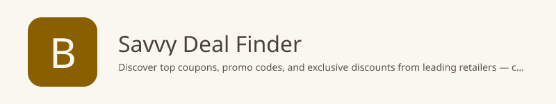 Savvy Deal Finder | Bestbargain.Deals